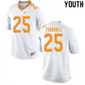 Youth #25 Maceo Thornhill Tennessee Volunteers Limited Football White Jersey 522025-288