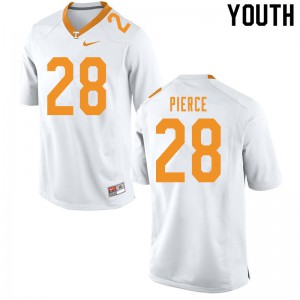 Youth #28 Marcus Pierce Tennessee Volunteers Limited Football White Jersey 429732-127