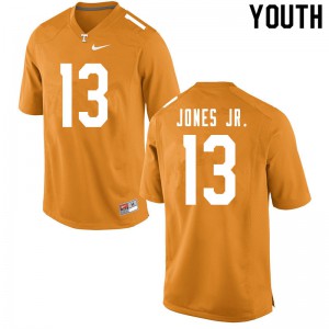 Youth #13 Velus Jones Jr. Tennessee Volunteers Limited Football Orange Jersey 761436-638