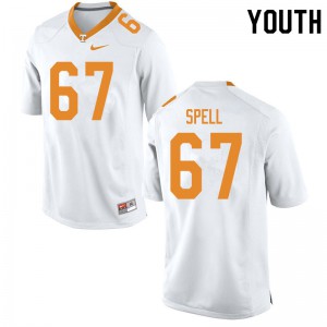 Youth #67 Airin Spell Tennessee Volunteers Limited Football White Jersey 470130-672