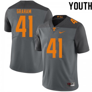 Youth #41 Brett Graham Tennessee Volunteers Limited Football Gray Jersey 317999-544