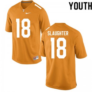 Youth #18 Doneiko Slaughter Tennessee Volunteers Limited Football Orange Jersey 367218-798