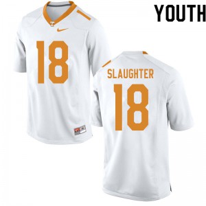 Youth #18 Doneiko Slaughter Tennessee Volunteers Limited Football White Jersey 211881-623