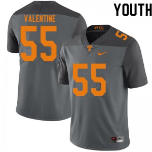 Youth #55 Eunique Valentine Tennessee Volunteers Limited Football Gray Jersey 350650-154