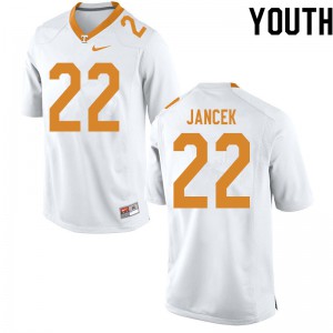 Youth #22 Jack Jancek Tennessee Volunteers Limited Football White Jersey 860058-884