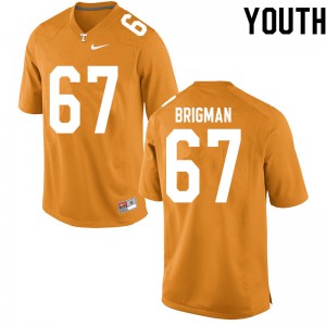 Youth #67 Jacob Brigman Tennessee Volunteers Limited Football Orange Jersey 817878-828