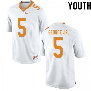Youth #5 Kenneth George Jr. Tennessee Volunteers Limited Football White Jersey 888806-480