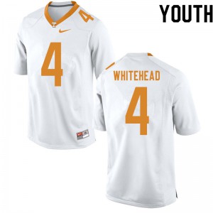 Youth #4 Len'Neth Whitehead Tennessee Volunteers Limited Football White Jersey 664846-600