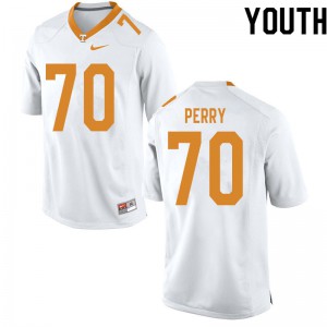 Youth #70 RJ Perry Tennessee Volunteers Limited Football White Jersey 781351-190