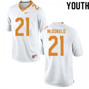Youth #21 Tamarion McDonald Tennessee Volunteers Limited Football White Jersey 196096-909