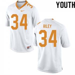Youth #34 Trel Riley Tennessee Volunteers Limited Football White Jersey 275338-528