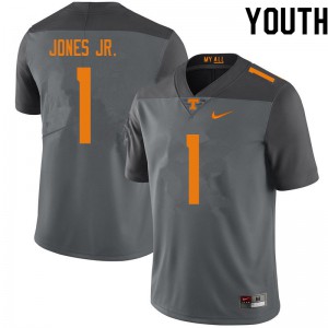 Youth #1 Velus Jones Jr. Tennessee Volunteers Limited Football Gray Jersey 683512-856
