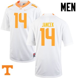 Mens #14 Zac Jancek Tennessee Volunteers Limited Football White Jersey 834020-206