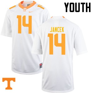 Youth #14 Zac Jancek Tennessee Volunteers Limited Football White Jersey 734956-412